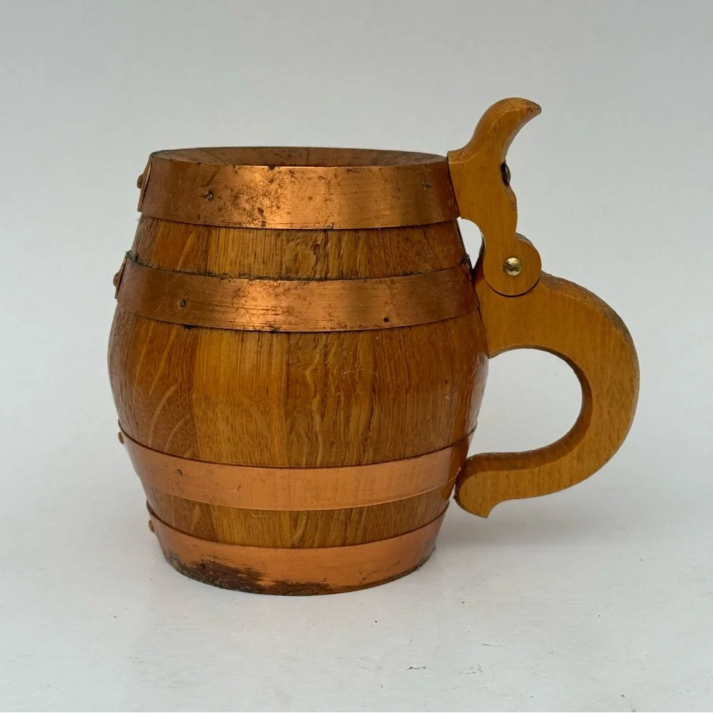 Vintage Wooden Beer Mug